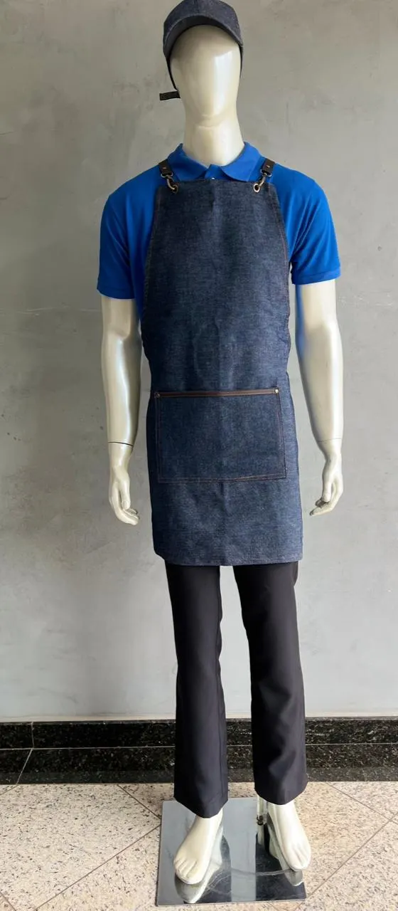 Avental Jeans Peitoral com Bolso 2 — Artveste Uniformes