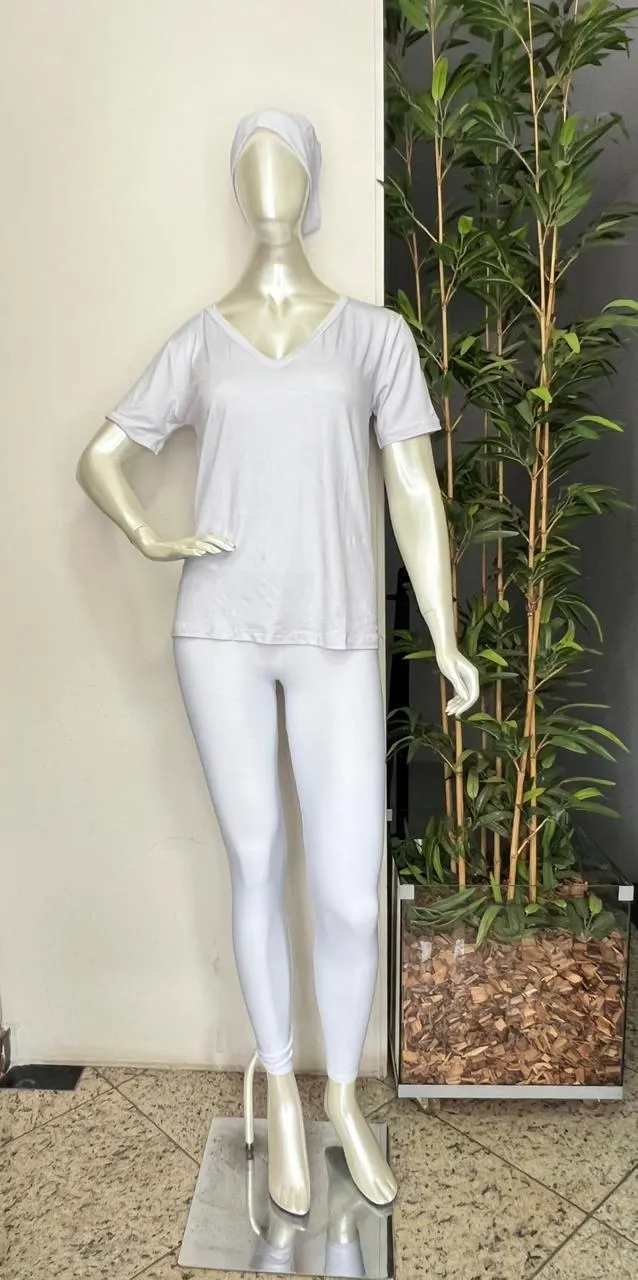 Camisa Branca e Legging Branca 2 — Artveste Uniformes