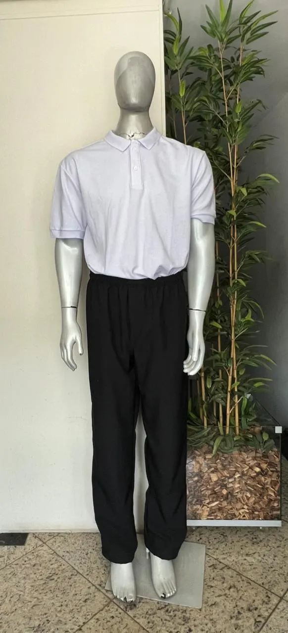 Camisa Polo Lilás e Calça Preta — Artveste Uniformes