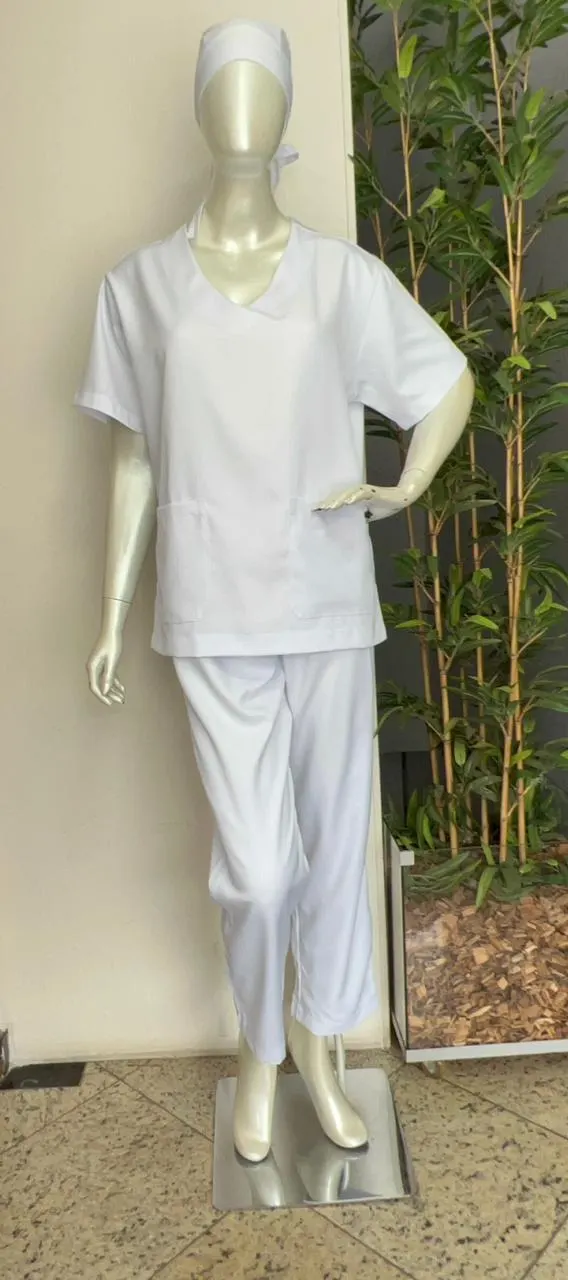 Conjunto Scrub Branco — Artveste Uniformes