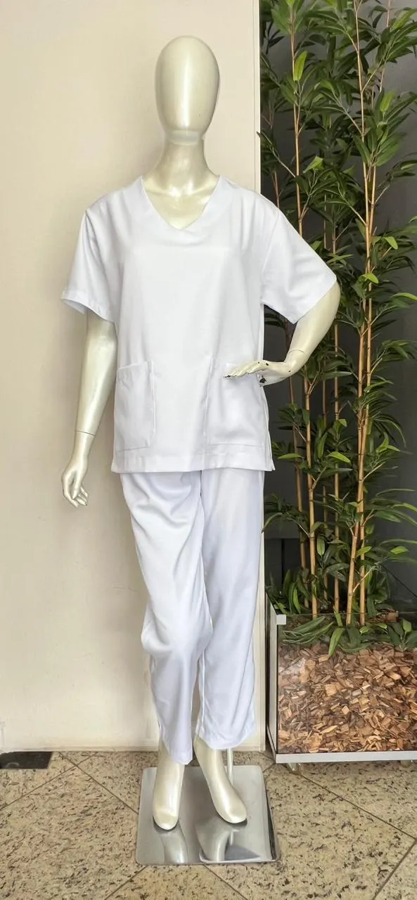 Conjunto Scrub Branco 2 — Artveste Uniformes
