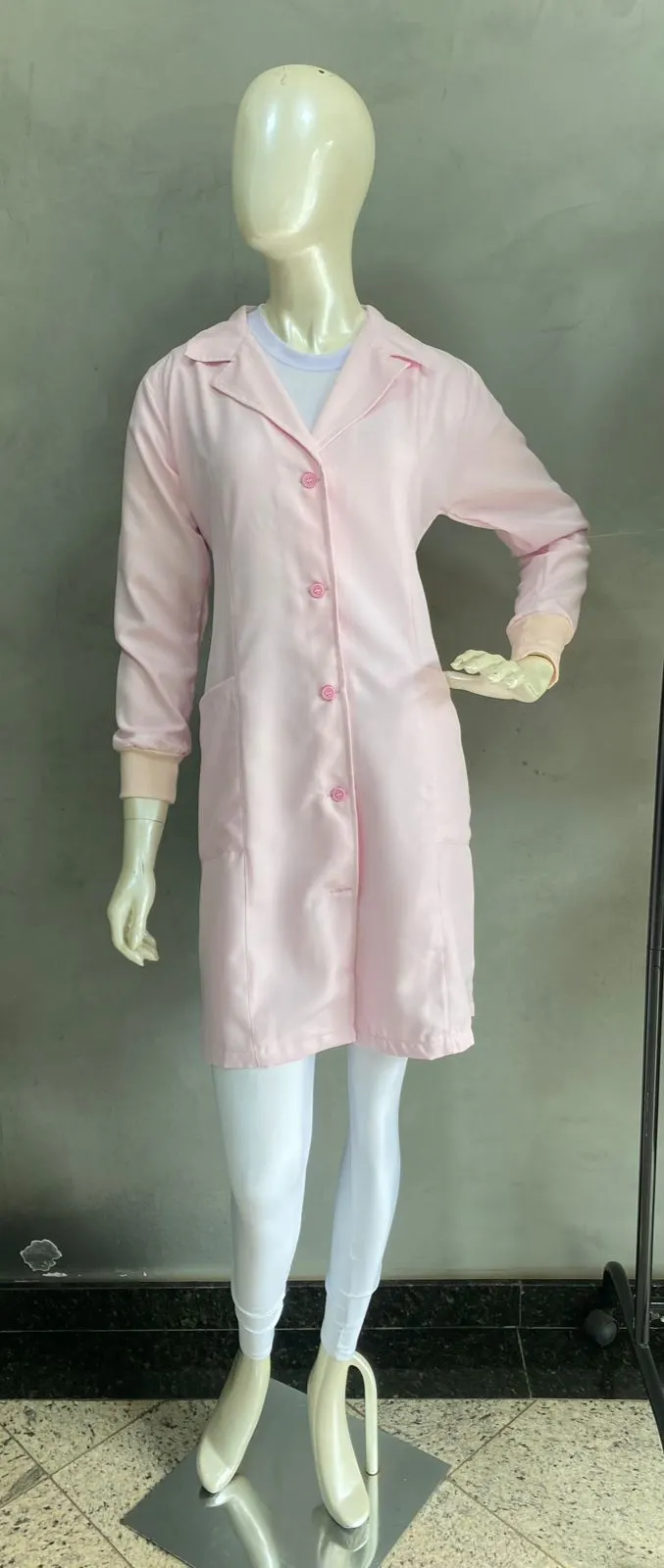 Guarda Pó Manga Longa com Punho Rosa — Artveste Uniformes