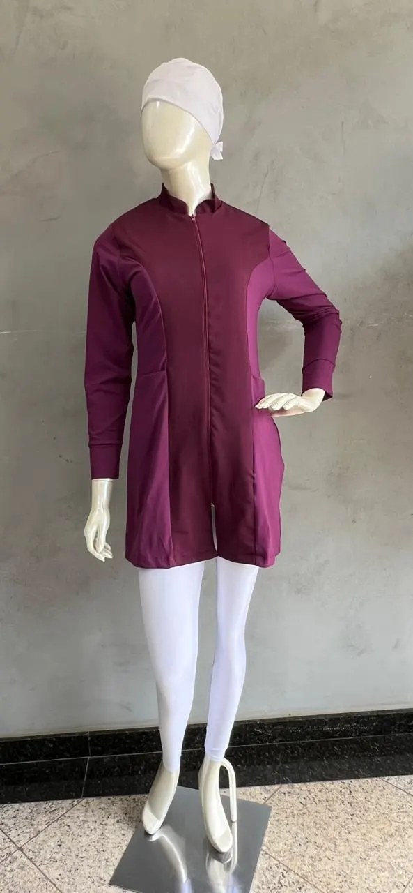 Guarda Pó Manga Longa Zíper Bordô — Artveste Uniformes