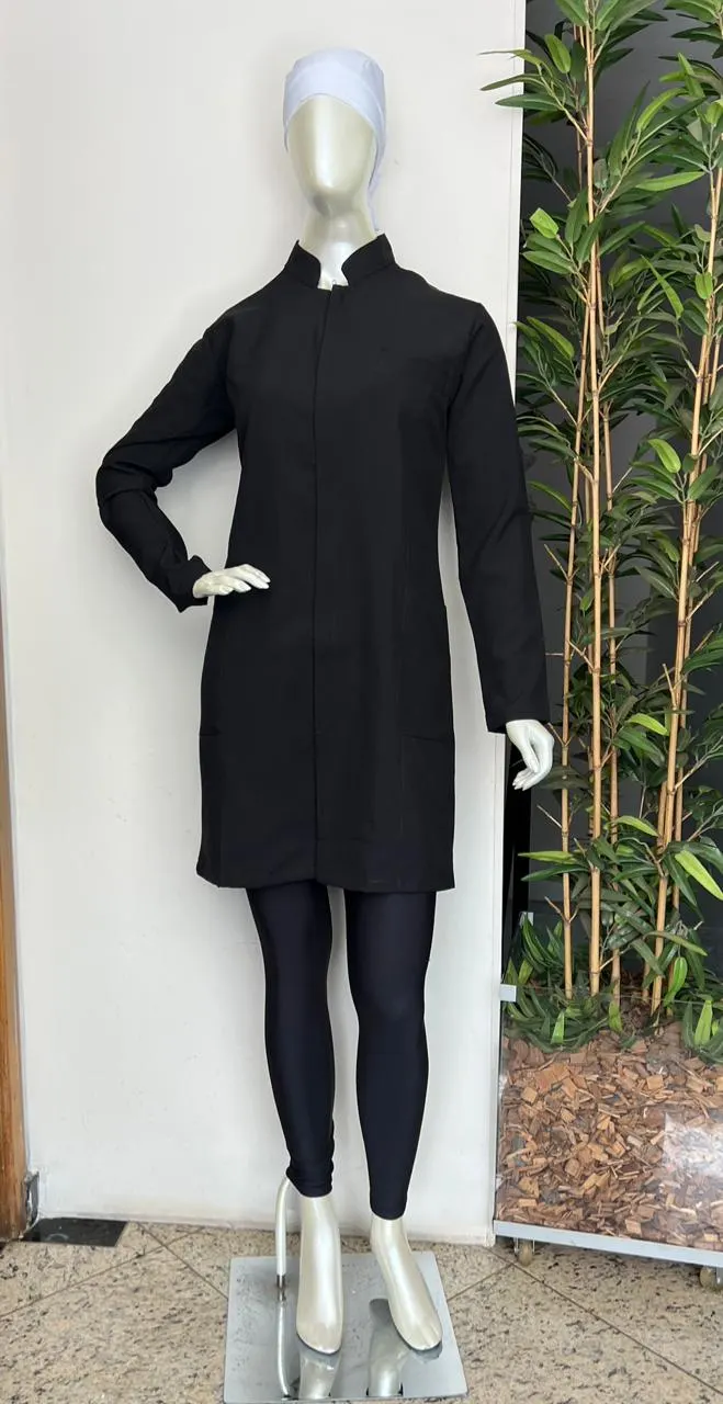 Guarda Pó Manga Longa Zíper Preto — Artveste Uniformes