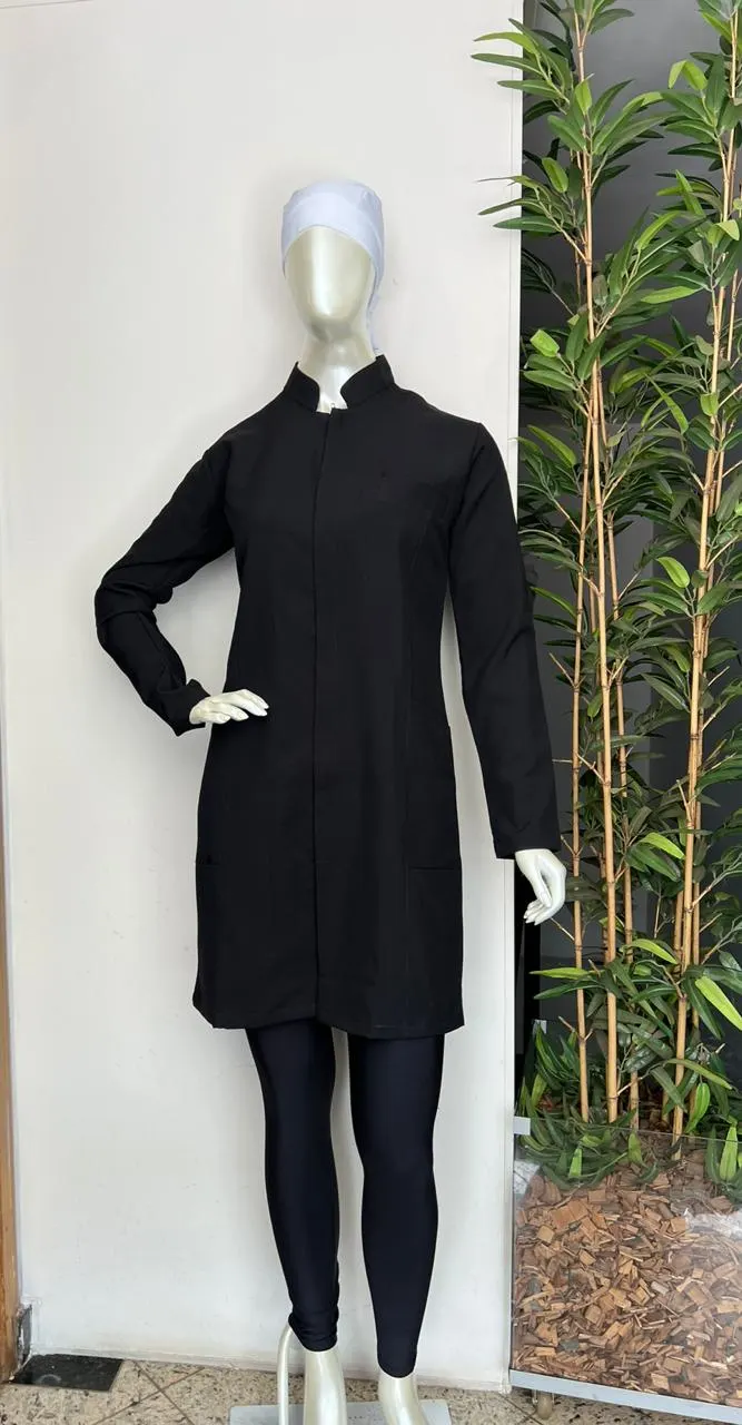 Guarda Pó Manga Longa Zíper Preto 2 — Artveste Uniformes
