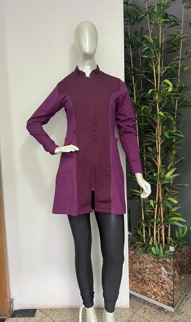 Guarda Pó Manga Longa Zíper Roxo 2 — Artveste Uniformes