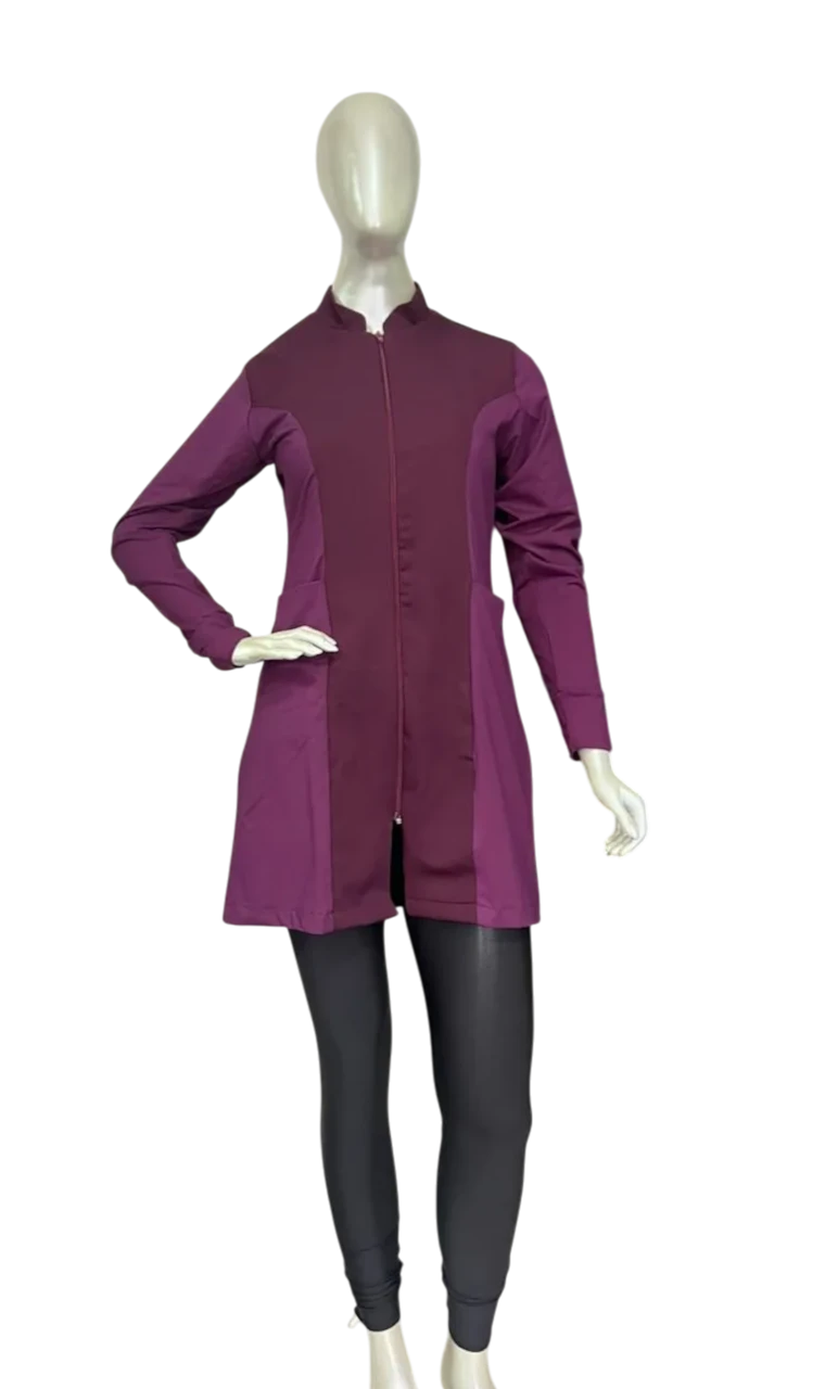 Jaleco Manga Longa Zíper Roxo 2 — Artveste Uniformes