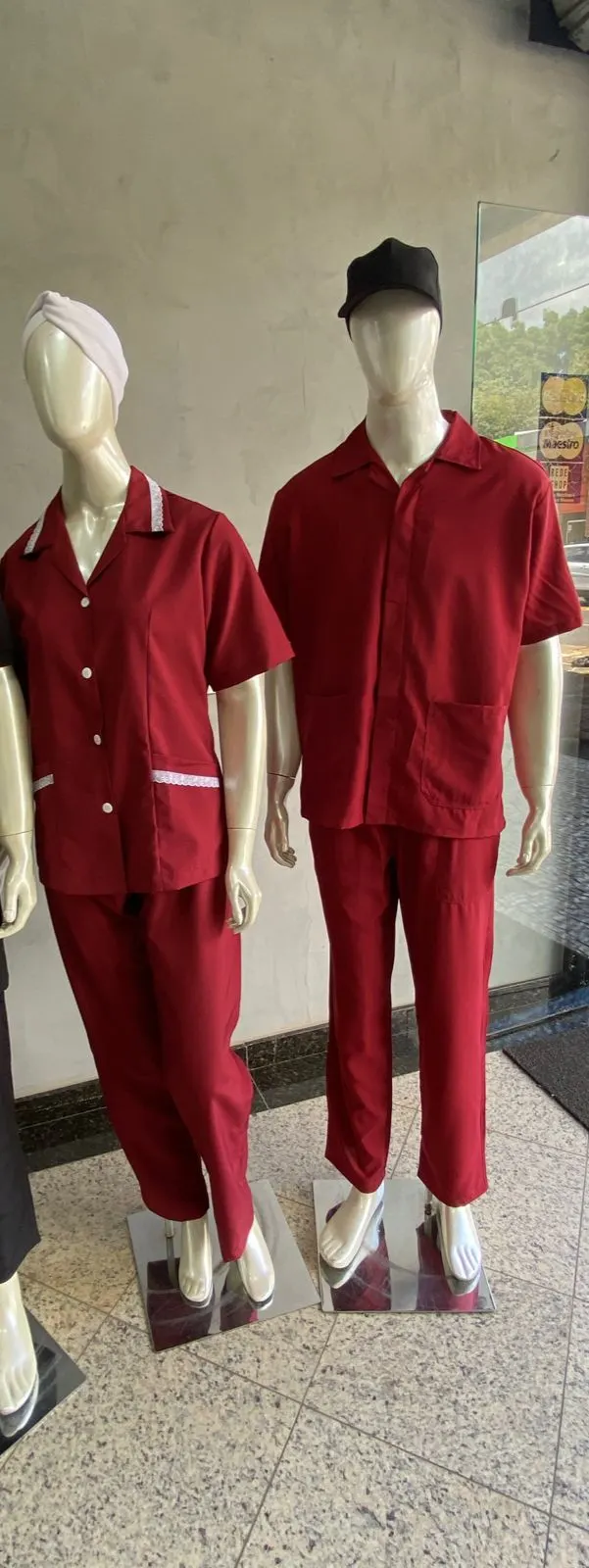 Conjuntos Bordô Masculino Feminino — Artveste Uniformes