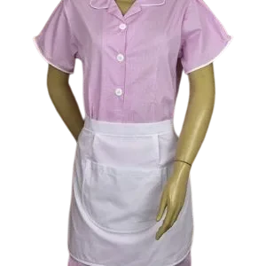 Vestido Xadrez Rosa com Avental — Artveste Uniformes